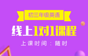 初三年級(jí)英語線上1對(duì)1課程